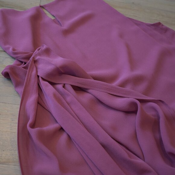 Eileen Fisher 100% Silk Rosewood Jewel Neck - Picture 7 of 10